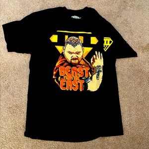 WCW WWE WWF AEW Bam Bam Bigelow Short Sleeve Black Retro Vintage T-Shirt Medium